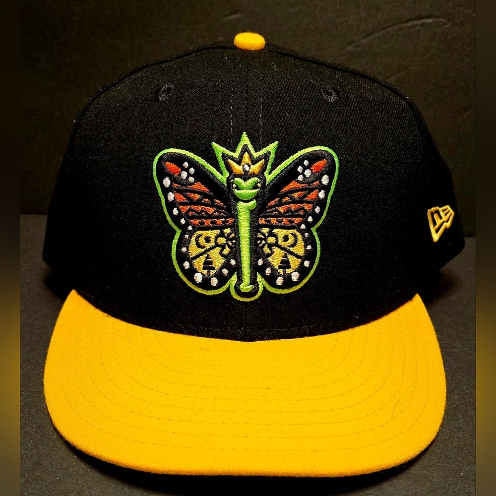 New Era Monarcas de Eugene OR Emeralds Butterfly MiLB Minor League Fitted Hat 8